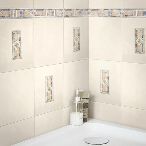 Listel beige 5x20cm Marbly effet marbre
