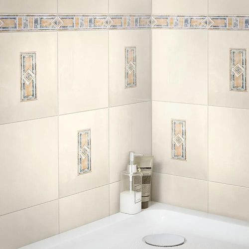 Listel beige 5x20cm Marbly effet marbre