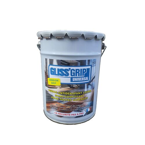 Gliss Grip - Vernis antidérapant léger mono-composant pour toutes les surfaces k-gg-uni-g-5kg