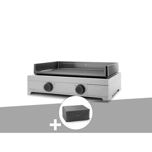 Plancha ?lectrique Modern 60 inox avec housse - FORGE ADOUR