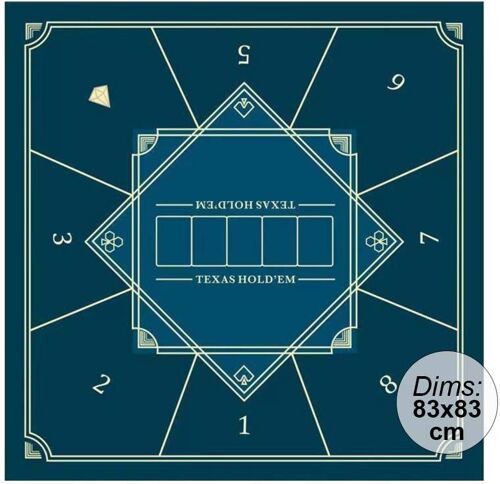 Tapis De Poker Carré 83 X 83 Cm