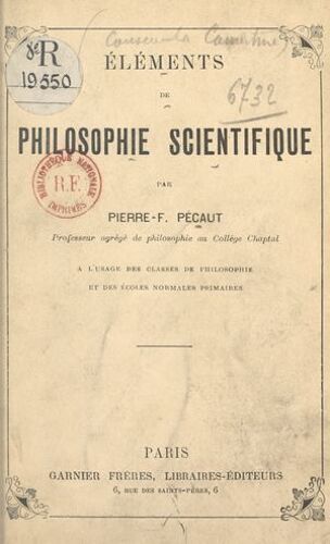 Éléments De Philosophie Scientifique