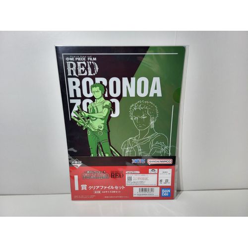 One Piece Porte Document Clear File Ichiban Kuji Film Red Zoro Sanji 22x31 Cm