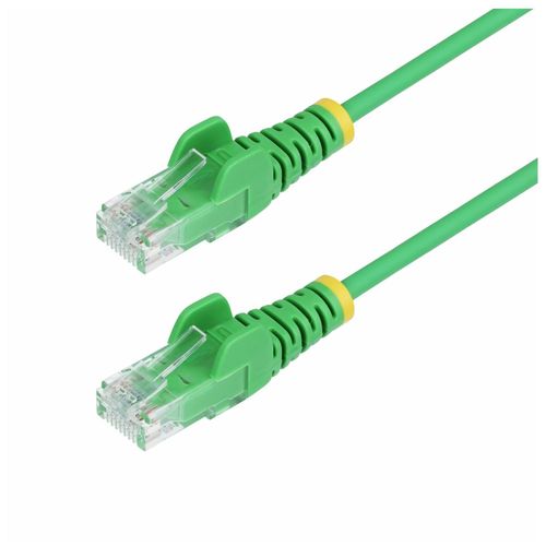 StarTech.com 1m Green Slim CAT6 Ethernet Cable, Snagless, 28AWG, LSZH - Cordon de raccordement - RJ-45 (M) pour RJ-45 (M) - 1 m - 3.6 mm - UTP - CAT 5/5e/6 - IEEE 802.3bt - sans halogène, sans...