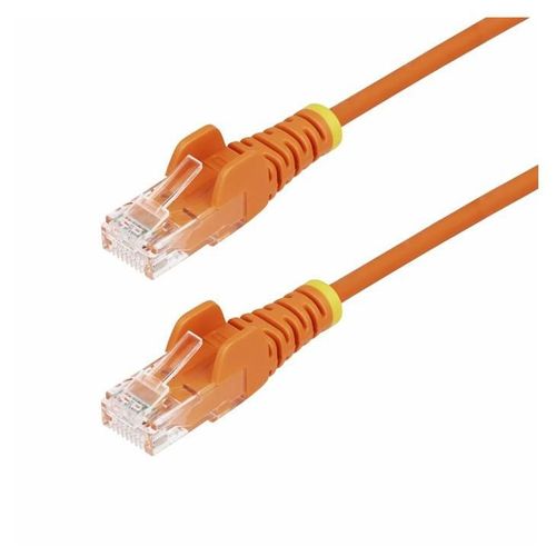 StarTech.com 3m Orange Slim CAT6 Ethernet Cable, Snagless, 28AWG, LSZH - Cordon de raccordement - RJ-45 (M) pour RJ-45 (M) - 3 m - 3.6 mm - UTP - CAT 5/5e/6 - IEEE 802.3bt - sans halogène, sans...