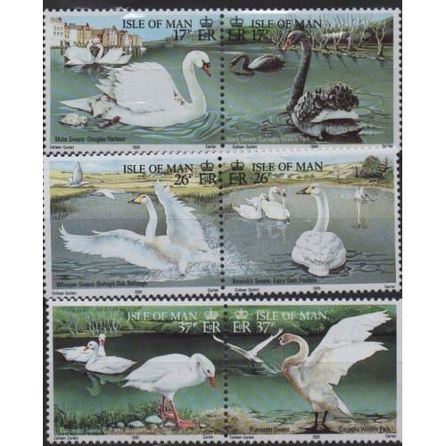 Ile De Man Timbres Animaux : Oiseaux 1991