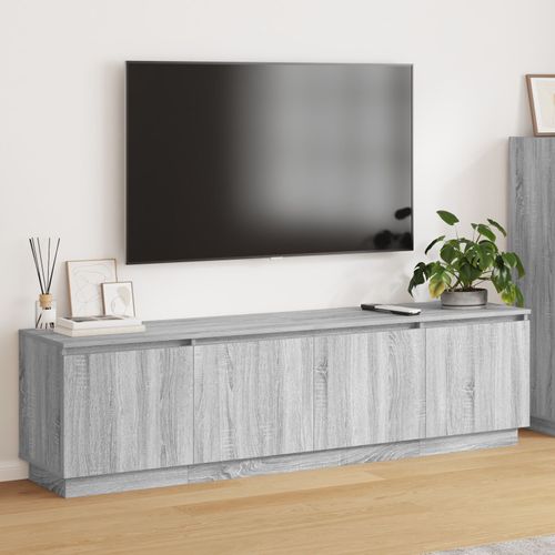 Vidaxl Meuble Tv Avec Led Gris Sonoma 180x38x49 Cm Bois D'ingénierie