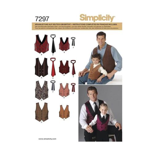 Patron Simplicity 4762 Gilet Et Cravate
