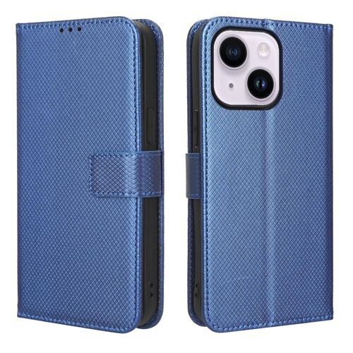 Étui Pour Iphone 15 Plus Titulaire De La Carte Portefeuille Magnétique Bicelle Couverture - Bleu