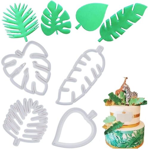 Kalanka-Emporte Pièces En Forme De Feuille Et Fleur Tropicale Pour Pâte À Sucre, Bonbons, Décoration De Gâteaux