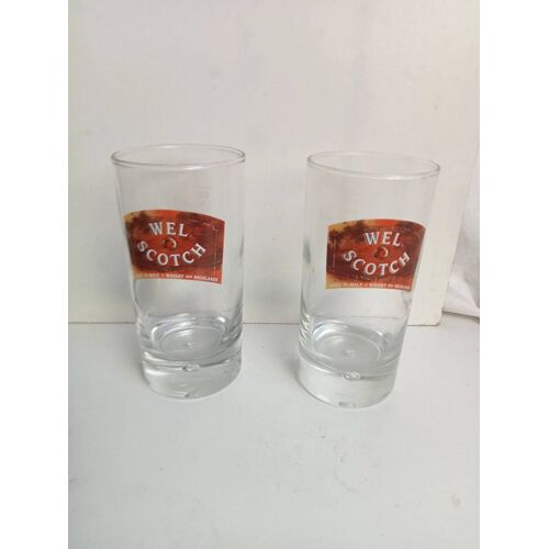 Verre À Whisky X2 1980 Hauteur 14 Cm Diamètre 7 Cm 30 Cl, 700 Gr