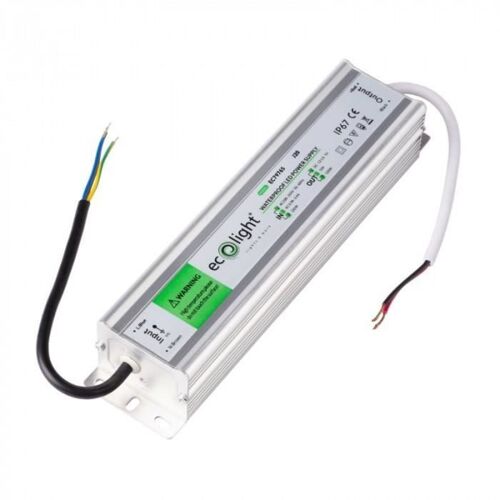 Transformateur LED étanche 120W 12V 10A IP67 245x75x40 ECOLIGHT