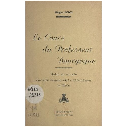 Le Cours Du Professeur Bourgogne