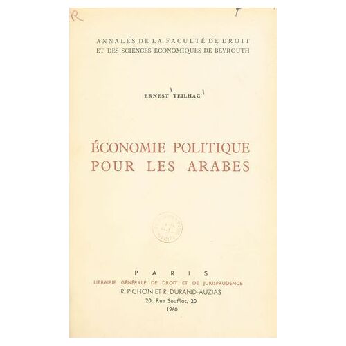 Économie Politique Pour Les Arabes