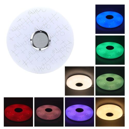 Plafonnier Intelligent De Musique Led 36w 220v, Gradation Rvb Goodnice