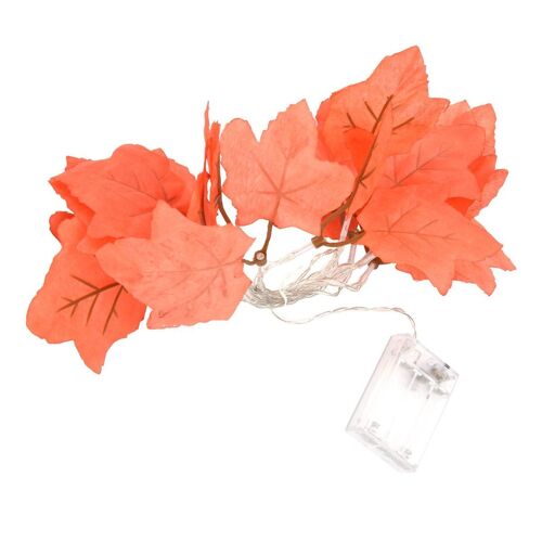 Guirlande Lumineuse Led En Forme De Feuille D'érable, 10 Led, Fonctionne À Piles Goodnice