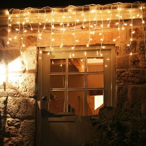 Noël Led Rideau Glaçon Guirlandes Lumineuses 220v Led Fête Goodnice
