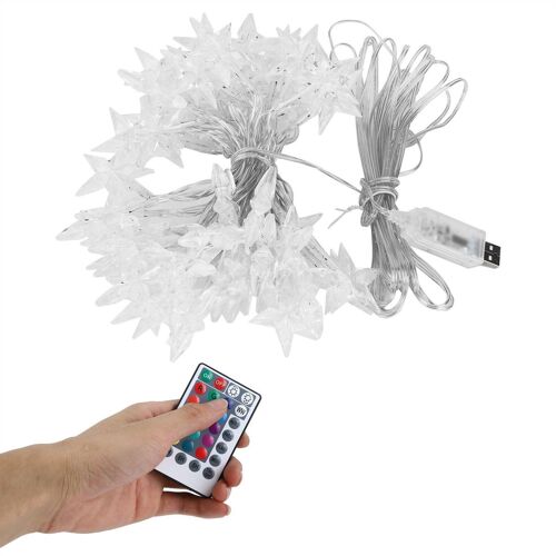 Guirlande Lumineuse 50led De 5m, Lampe Décorative Étoile À Cinq Branches Avec Goodnice