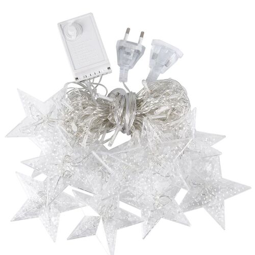 4m 138 Led Imperméabilisent Les Lumières De Ficelle De Fenêtre En Forme D'étoile De 12pcs Goodnice