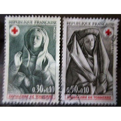 1973. Série Complète Croix-Rouge F1779 À F1780: Statues Du Sépulchre De Tonnerre.