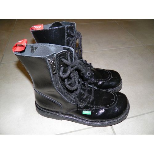 Bottes Mi-Hautes Meetickzip Noir Vernis 38