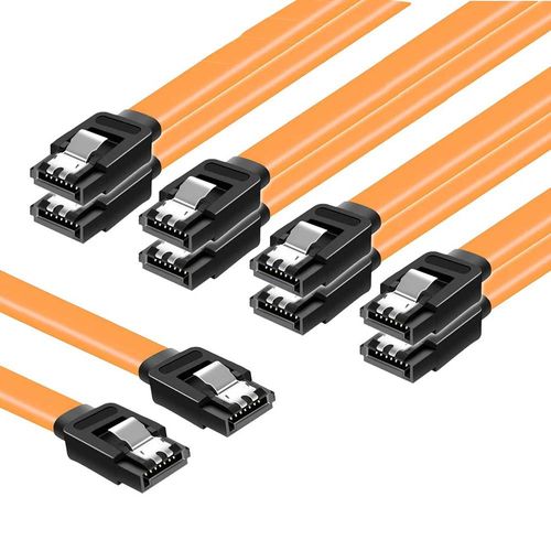 Câble SATA III, câble de données SDD HDD 6Gbps, loquet de verrouillage du câble SATA 3.0 SATA pour disque dur SATA, SSD, pilote CD, graveur de CD-10pcs-40cm