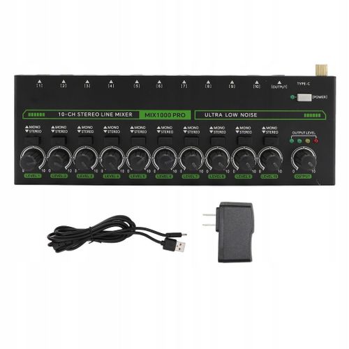 Mixeur audio stéréo RVB professionnel 10 canaux pour Los Angeles