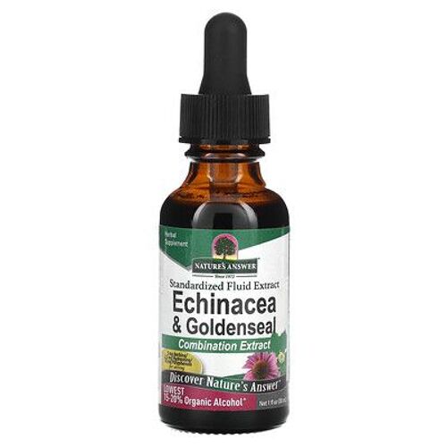 Nature's Answer Extrait Fluide Standardisé D'échinacée Et D'hydraste, 30 Ml 