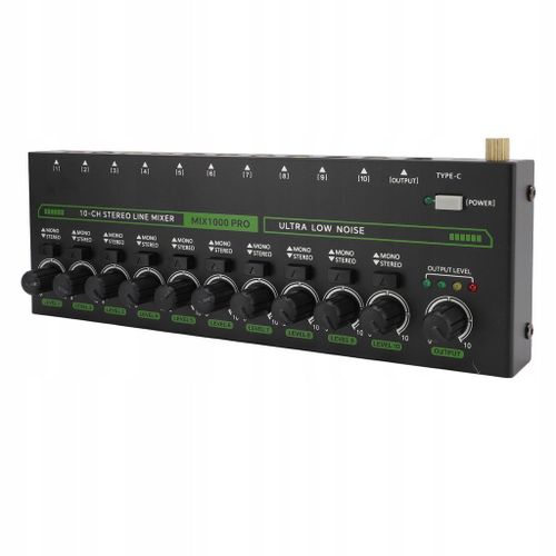 Mixeur audio stéréo professionnel RVB 10 canaux pour M6