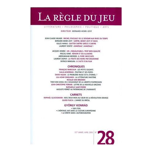 La Règle Du Jeu N° 28