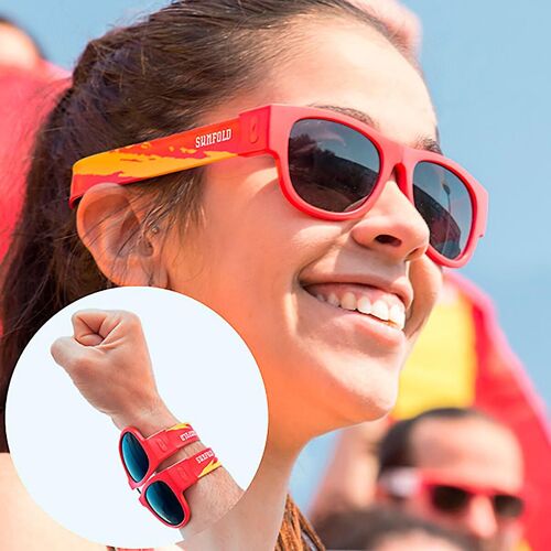 Lunettes De Soleil Enroulables Sunfold Espagne Rouge
