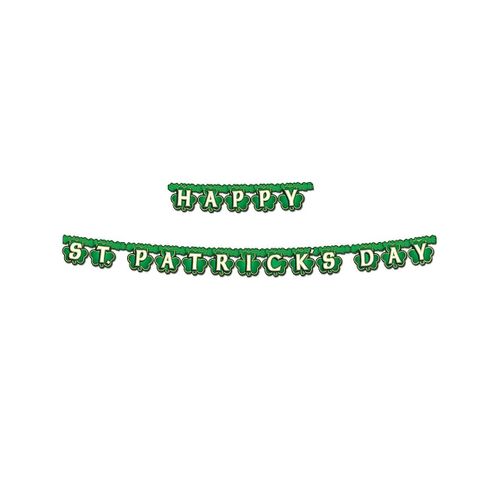 Guirlande Happy St. Patrick's Day verte 2,1 m x 10,8 cm