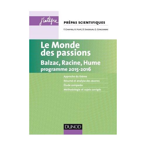 Le Monde Des Passions Prépas Scientifiques Programme 2015-2016