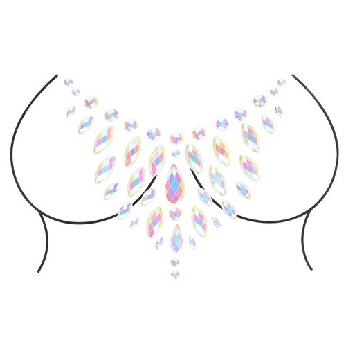 Bijoux Femmes Stickers Strass Decollete Phosphorescents Glow Chest