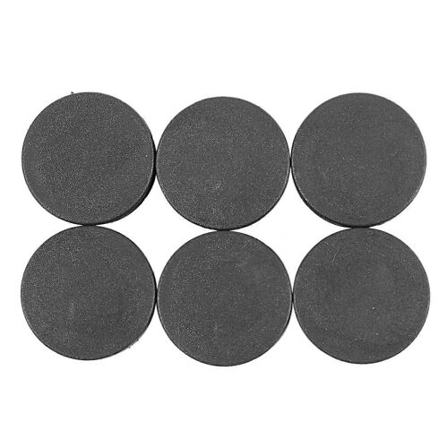 6 Pcs En Plastique Obturation Embout Tuyau Tube Insert Plug Cover 40mm Noir