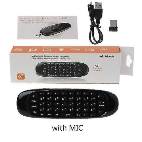 C120 Fly Air Souris Avec Voix Recherche Micro 2.4g Mini Clavier Sans Fil compatible avec Pc Tv-G