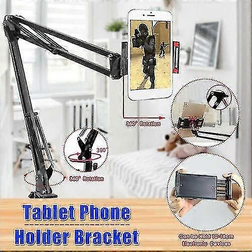 Support Universel En Aluminium Pour Téléphone Intelligent Lazy Bed Desktop Tablet Stand Long Arm