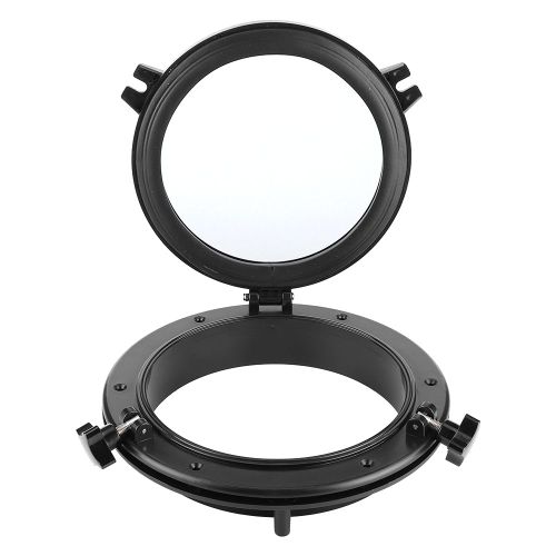 Hublot Marin Rond Noir De 10 Pouces, FenêTre Stalinite Universelle Pour Camping-Car, Bateau, Yacht