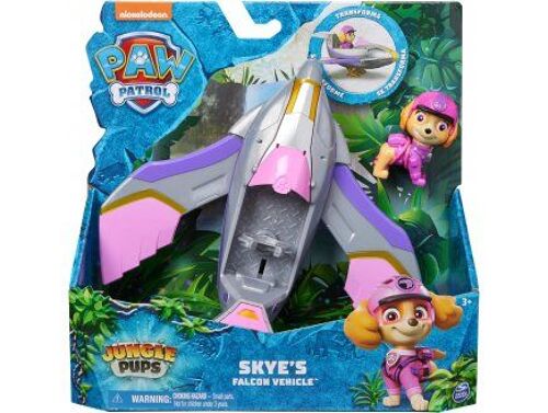 Coffret Pat Patrouille Jungle Pups Stella + Véhicule Avion De Luxe Transformable - Set Figurine Et Véhicule + 1 Carte tigre