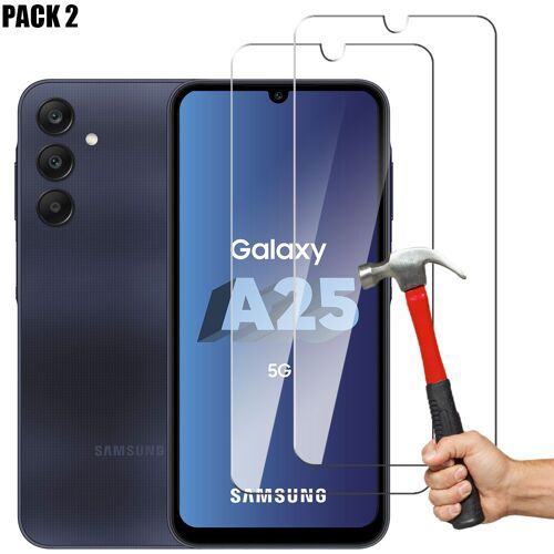 [2 Pièces] Verre Trempé Pour Samsung Galaxy A25 5g, Protection D'ecran Transparent Anti-Rayures - E.F.Connection