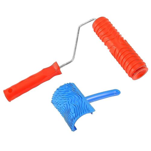 Imitation Wood Pattern Tool Set Eg300t 7 pouces Rouleau en caoutchouc + Ms16 Imitation Réaliste Grain de bois T