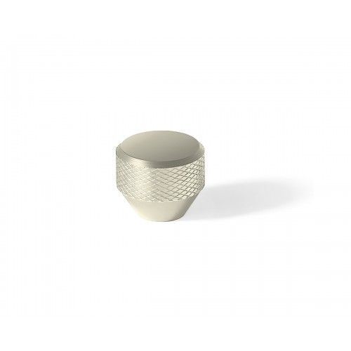 Bouton de meuble Mesh - en aluminium - finition nickelé brossé - D36 H28 ESTAMP