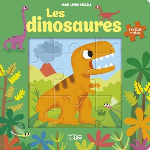 Les Dinosaures - 5 Puzzles, 9 Pièces