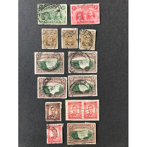 Zimbawe Rhodesie 14 Timbres De 1910 A 1941