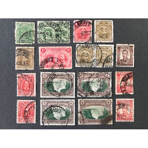 Zimbawe Rhodesie 17 Timbres De 1898 A 1941