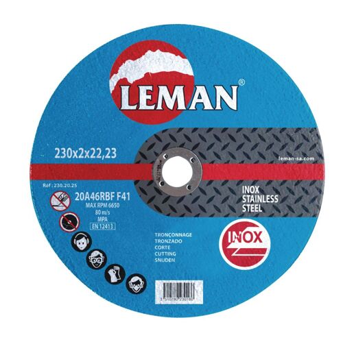 Disque à tronçonner plat métal fin Inox Classic ø 125 Alésage 22,23 Ep. 1,6mm