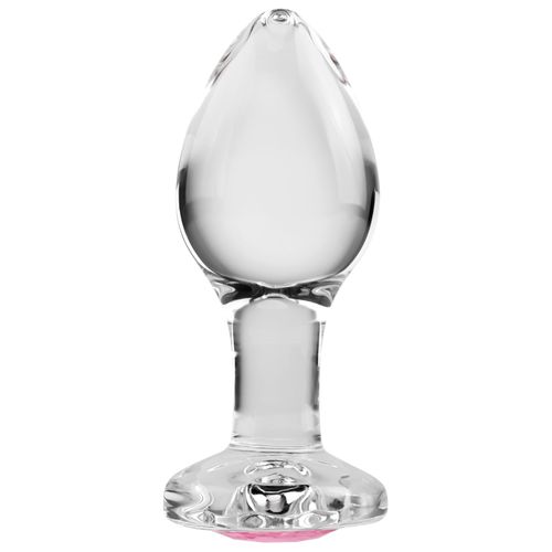 Bijoux Anal Plug Bijou En Verre Gem Glass Small 6 X 2,7 Cm Rose