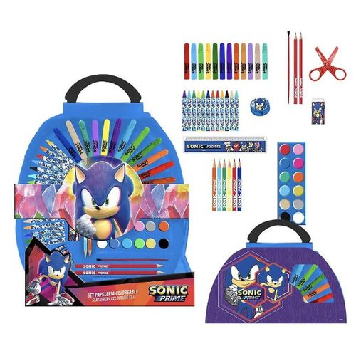 Ensemble De Papeterie Sonic Porte Documents Bleu Foncé