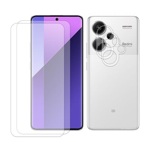 Lot De 2 Verre Trempé Pour Xiaomi Redmi Note 13 Pro+ Plus 5g+Lot De 2 Verre Trempé Protecteur D'objectif Camera Arrière -Visiodirect