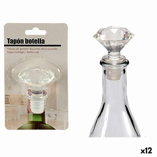 Bouchon De Bouteille Hermétique Kinvara 25013 Transparent 4,5 X 14,5 X 8,5 Cm Diamant (12 Unités)